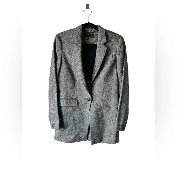 Rag & Bone Textured Oversized Wool Blazer 2